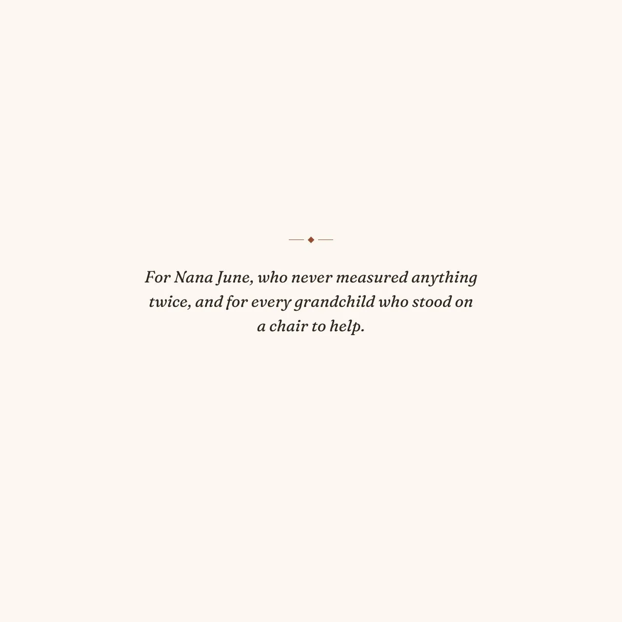 Dedication page