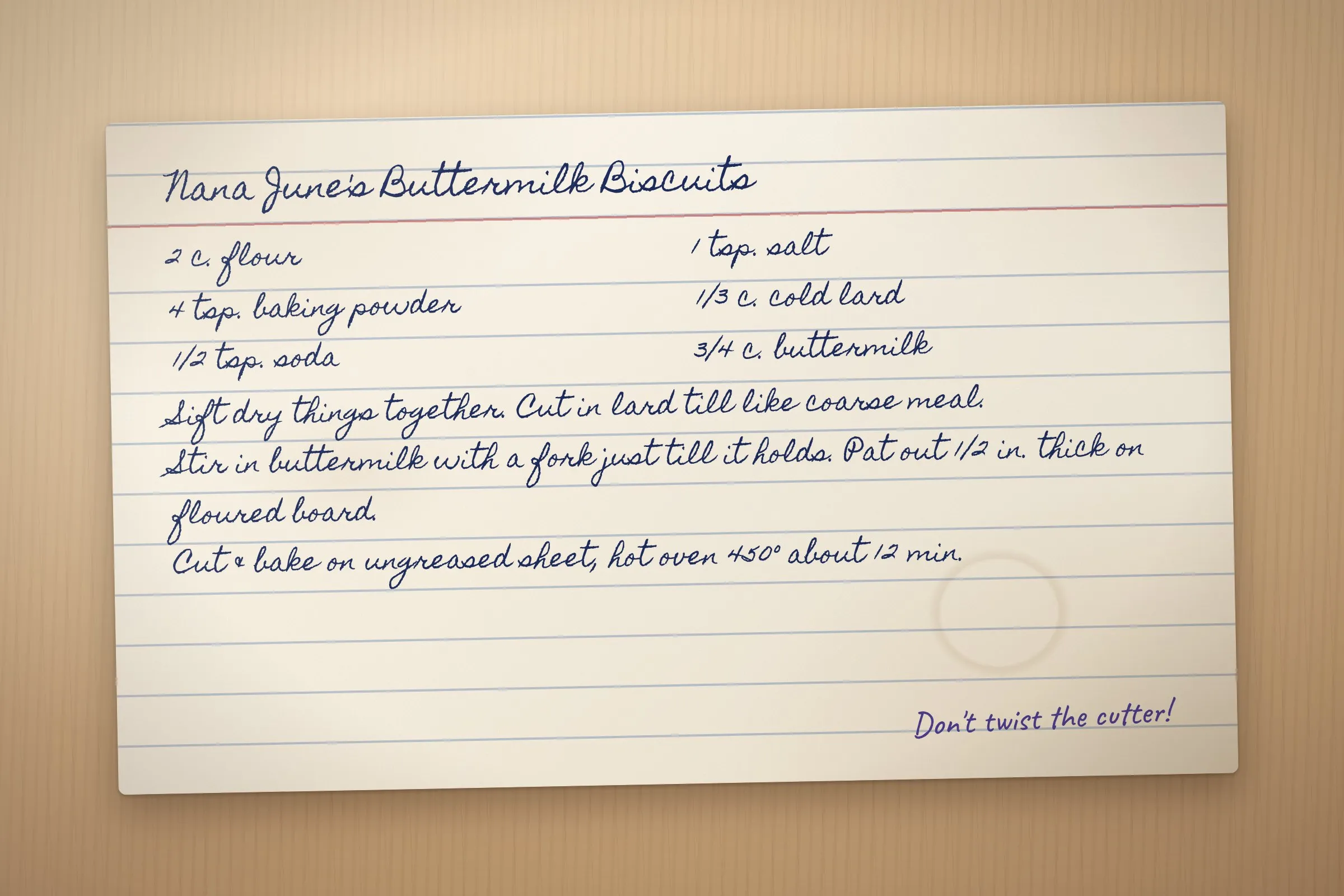 Sample recipe card photo 1